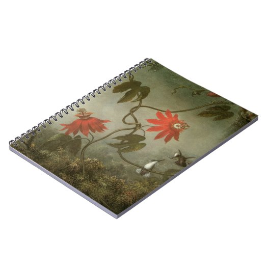 Blume und Hummingbirds von Martin J Heade Notizblock (Linke Seite)