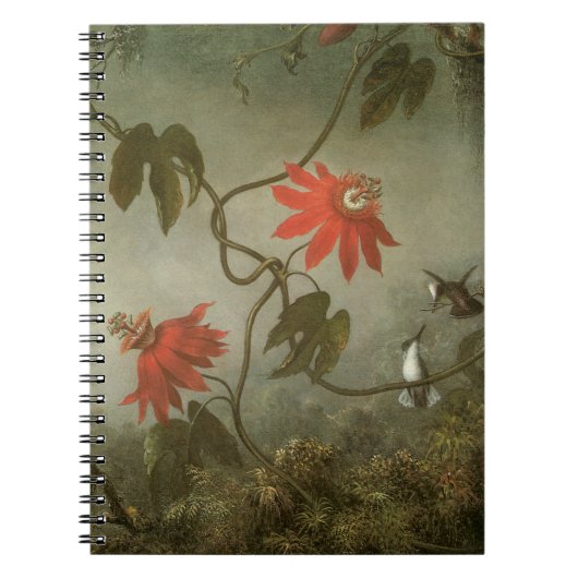 Blume und Hummingbirds von Martin J Heade Notizblock (Vorderseite)