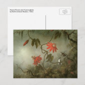 Blume und Hummingbirds von Martin J Heade Postkarte (Vorne/Hinten)