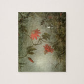 Blume und Hummingbirds von Martin J Heade Puzzle (Vertikal)