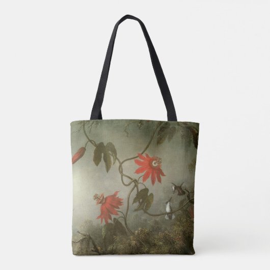 Blume und Hummingbirds von Martin J Heade Tasche (Rückseite)