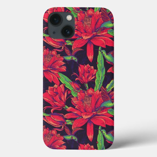 Blume und Hummingvögel Case-Mate iPhone Hülle (Rückseite)