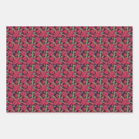 Blume und Hummingvögel Geschenkpapier Set (Vorderseite 3)