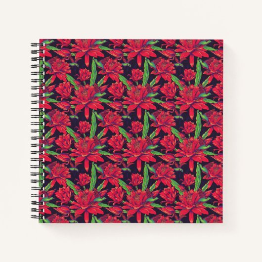 Blume und Hummingvögel Notizbuch (Vorderseite)