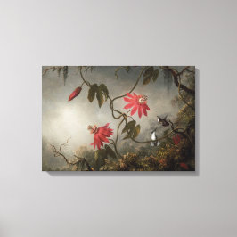 Blume und Hummingvögel von Martin Heade Leinwanddruck