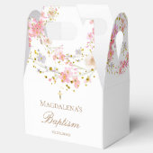 Blume und Imitate Glitzer Taufen Box Geschenkschachtel (Geöffnet)