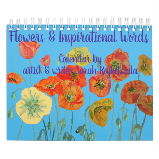 Blume und inspirierende Wörter Kalenderkunst Kalender (Titelbild)