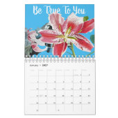 Blume und inspirierende Wörter Kalenderkunst Kalender (Jan 2027)