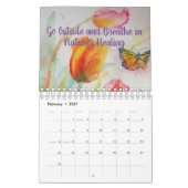 Blume und inspirierende Wörter Kalenderkunst Kalender (Feb 2027)