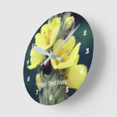 Blume und Käfer Personalisiert Runde Wanduhr (Winkel)