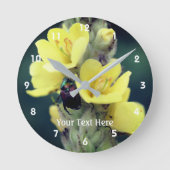 Blume und Käfer Personalisiert Runde Wanduhr (Vorderseite)