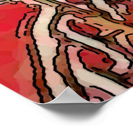 Blume und Kaffee-Cup Poster (Ecke)