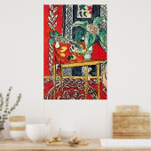 Blume und Kaffee-Cup Poster (Küche)