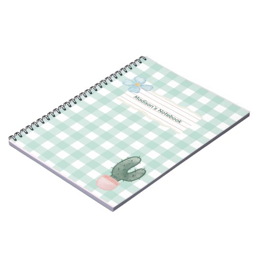 Blume und Kaktus Notizblock (Linke Seite)