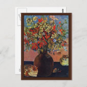 Blume und Katzen von Gauguin Paul (beste Qualität) Postkarte (Vorne/Hinten)