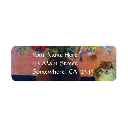 Blume und Katzen von Paul Gauguin, Vintage Kunst (Vorne)