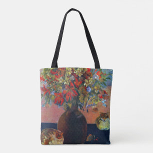 Blume und Katzen von Paul Gauguin, Vintage Kunst Tasche