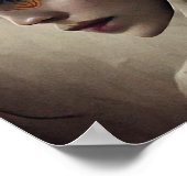 Blume und Knochen 4 Surreal Gotische Fantasie Kuns Poster (Ecke)