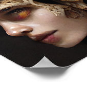 Blume und Knochen Surreal Gothasy Fantasy Art Post Poster (Ecke)