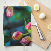 Blume und Knospen Handtuch (Viertel Falte)