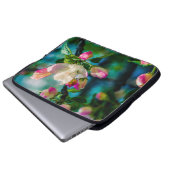 Blume und Knospen Laptopschutzhülle (Vorne Knopf)