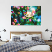 Blume und Knospen Leinwanddruck (Insitu (Schlafzimmer))