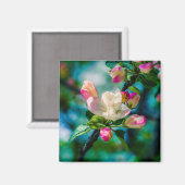 Blume und Knospen Magnet (Vorderseite/Rückseite)