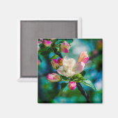 Blume und Knospen Magnet (Vorderseite/Rückseite)