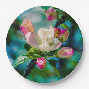Blume und Knospen Pappteller