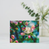Blume und Knospen Postkarte (Stehend Vorderseite)