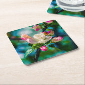 Blume und Knospen Rechteckiger Pappuntersetzer (angewinkelt)