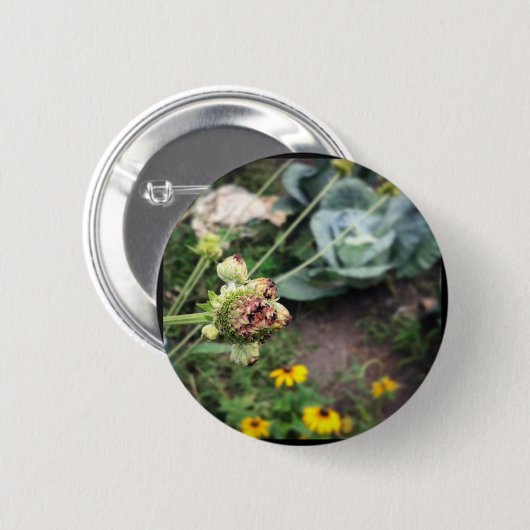 Blume und Kohl Button (Vorne & Hinten)