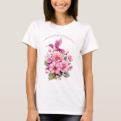 Blume- und Kolibri-Inspiration T-Shirt (Vorderseite)