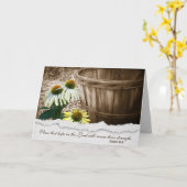 Blume und Korb mit Bibelverse Karte (Gelbe Blume)