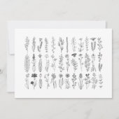 Blume und Kräuter-Tinte Zeichnend Dankeskarte (Vorderseite)