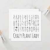 Blume und Kräuter-Tinte Zeichnend Karte (Vorderseite/Rückseite Beispiel)