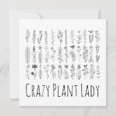 Blume und Kräuter-Tinte Zeichnend Karte (Vorderseite)