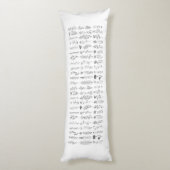 Blume und Kräuter-Tinte Zeichnend Seitenschläferkissen (Rückseite (Vertikal))