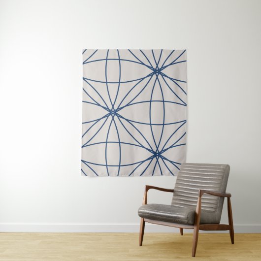 Blume und Kreise 2 (Version 2) Wandteppich (Beispiel)