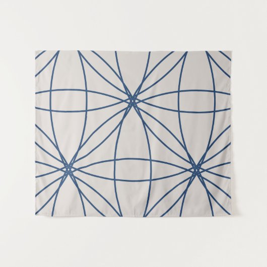 Blume und Kreise 2 (Version 2) Wandteppich (Vorderseite (Horizontal))