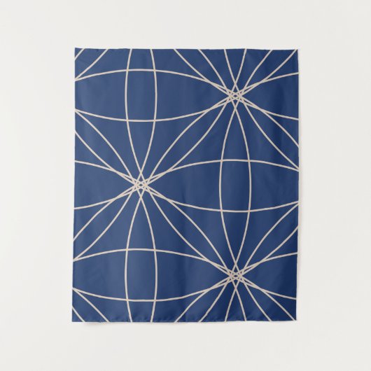 Blume und Kreise 2 (Version 2) Wandteppich (Vorderseite)