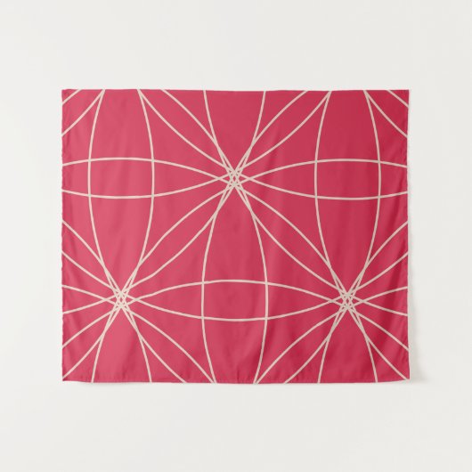 Blume und Kreise 2 (Version 2) Wandteppich (Vorderseite (Horizontal))