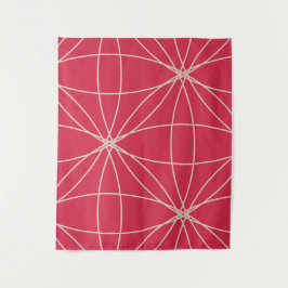 Blume und Kreise 2 (Version 2) Wandteppich