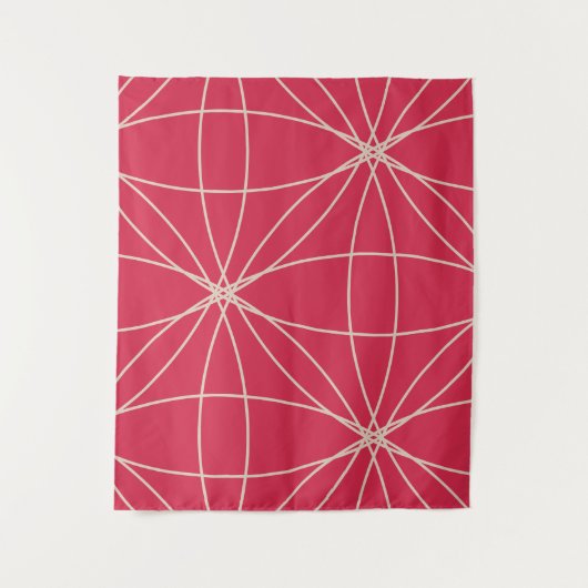 Blume und Kreise 2 (Version 2) Wandteppich (Vorderseite)