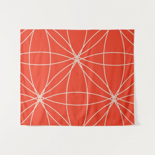 Blume und Kreise 2 (Version 2) Wandteppich (Vorderseite (Horizontal))