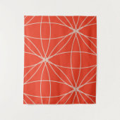 Blume und Kreise 2 (Version 2) Wandteppich (Vorderseite)