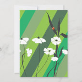 Blume und Ladybug-Einladungen Einladung (Vorderseite)