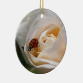 Blume und Ladybug Keramik Ornament (Rechts)