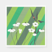 Blume und Ladybug Paper Napkins Serviette (Vorderseite)
