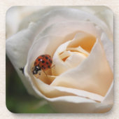 Blume und Ladybug Untersetzer (Vorderseite)